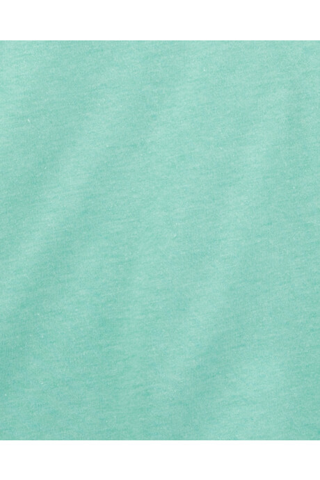 Remera de algodón, manga corta con franjas de colores Sin color