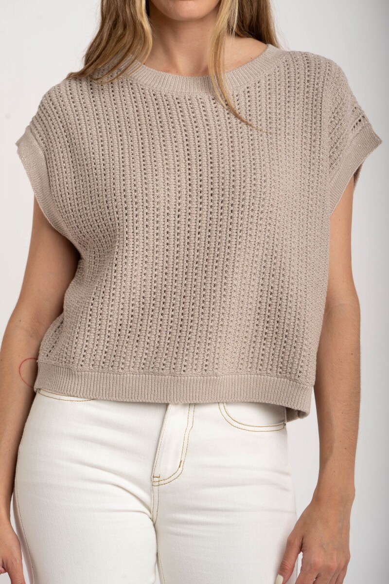 Chaleco Lurex Gris