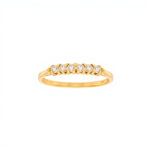 Anillo-Oro bajo-Piedra zirconia-AN8004 conpiedra