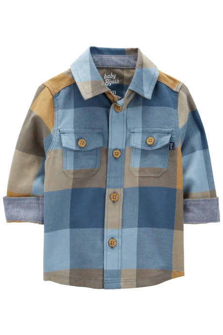 Camisa de algodón, diseño a cuadros Camisa de algodón, diseño a cuadros