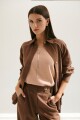 SOBRECAMISA LINO LAIA MOCCA