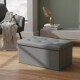 Puff Baúl Lumax Plegable 75x38 cm Organizador Living Dormitorio Gris Oscuro