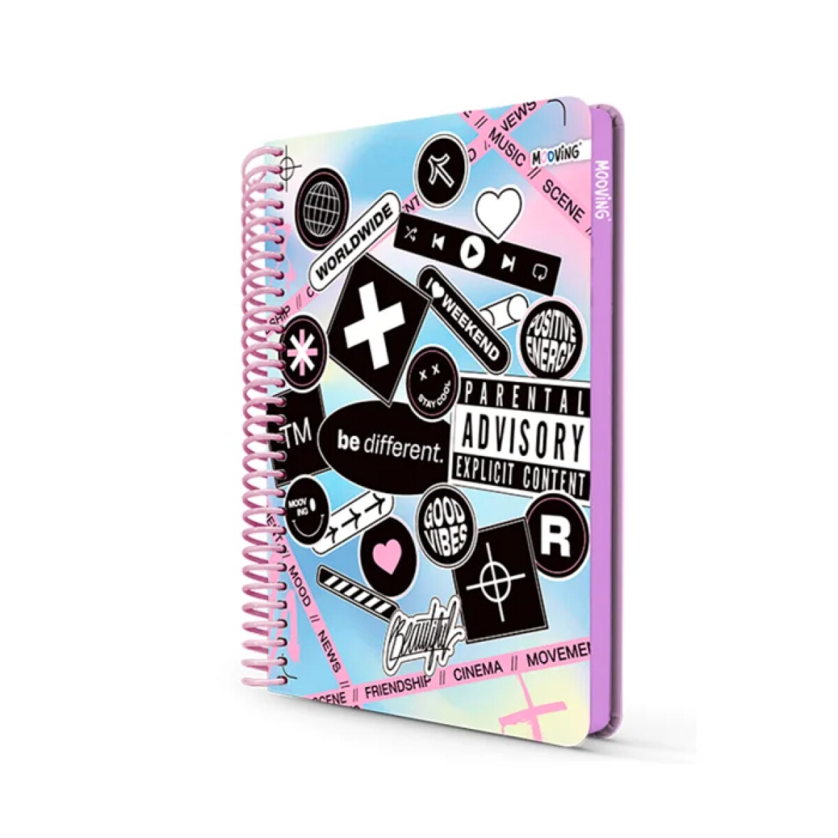 Cuaderno Mooving Carta 96 hojas - GRL PWR stickers 