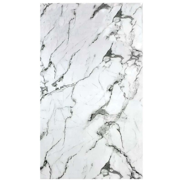 Placa PVC Símil Mármol 2,44 x 1,22 m Diseño Mármol Blanco Gris