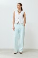 Jeans wide leg Alanis verde agua