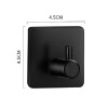 Gancho autoadhesivo acero inoxidable para pared negro