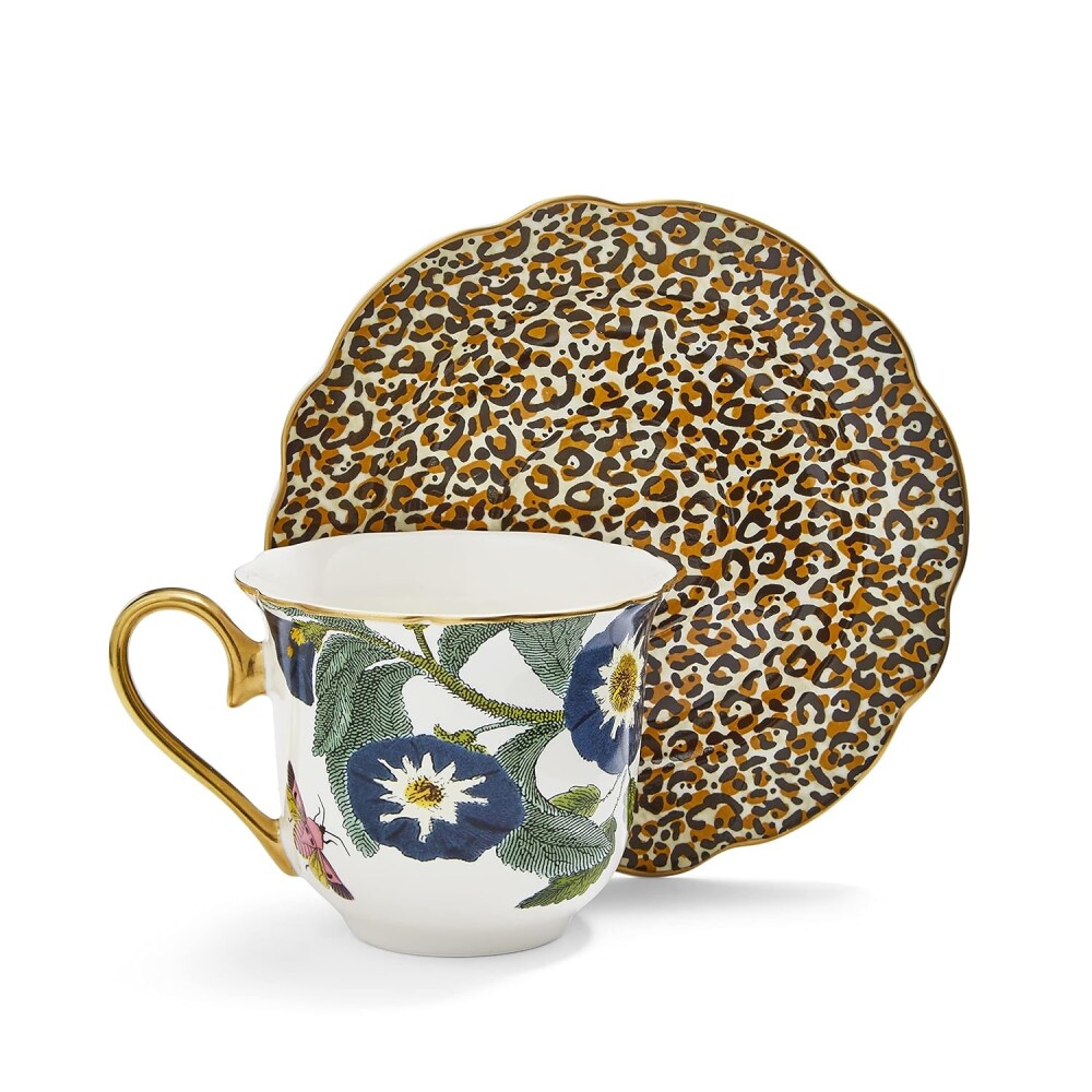PORTMEIRION CREATURES OF CURIOSITY TAZA CAFE C/PLATO SET X2 BLANCO PORTMEIRION CREATURES OF CURIOSITY TAZA CAFE C/PLATO SET X2 BLANCO