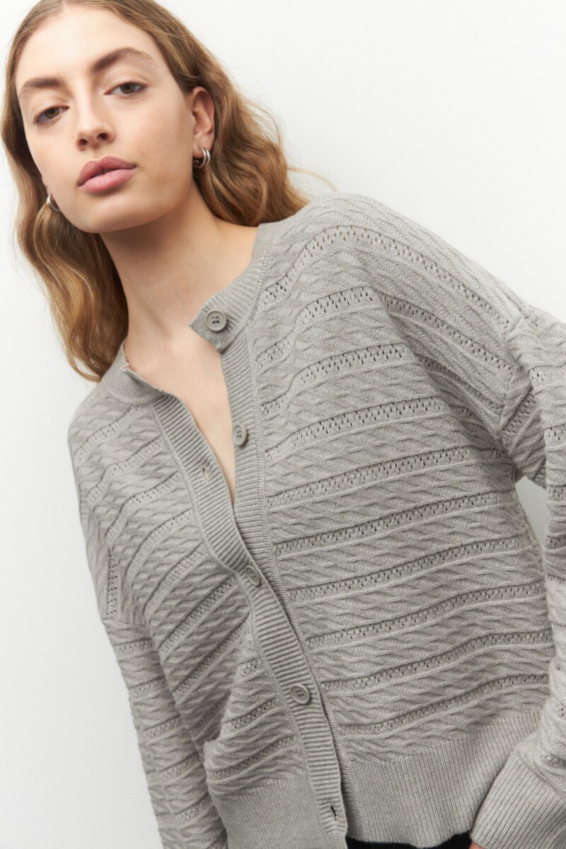 CARDIGAN TEO Gris Melange