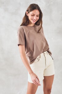 Remerón Oversize Algodon Lavado Vison
