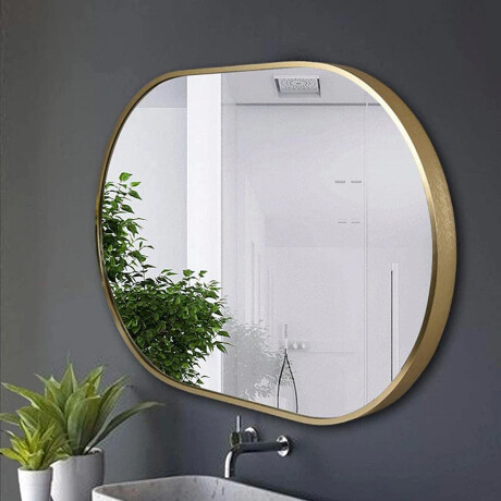 Espejo ovalado de pared Dorado