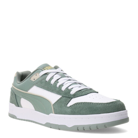Championes de Hombre Puma Game Low SD Blanco - Verde - Amarillo Arena
