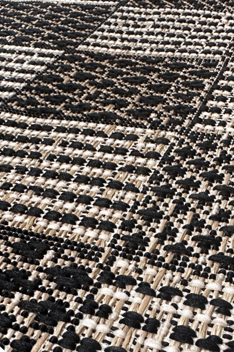 Indy Outdoor ALFOMBRA INDY 160X230 BLACK/JUTE