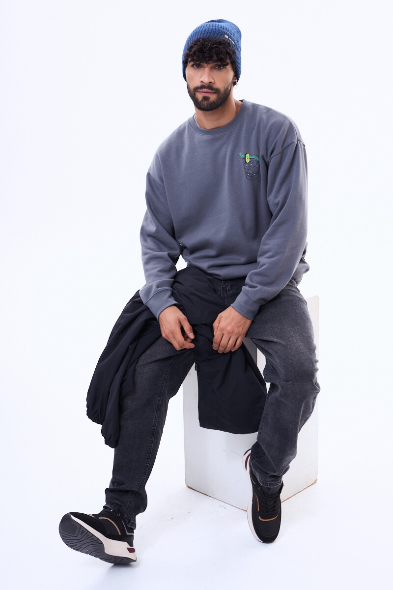 Buzo de felpa Campinas Gris oscuro