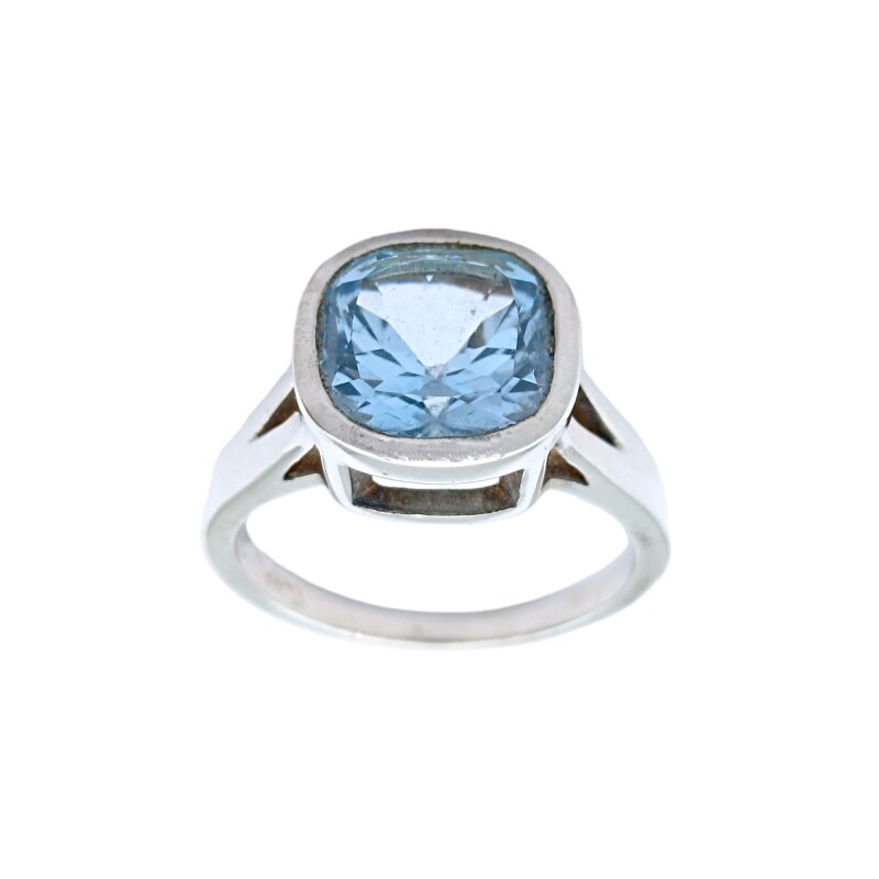 Anillo Solitario-Plata 925-Piedra Agua Marina-AN3839 conpiedra