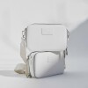 Bandolera New Penny en efecto cuero zaffiano Blanco