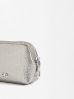 Monedero Con Textura plateado