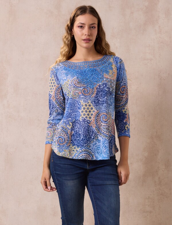 Blusa Calada AZUL/MULTI