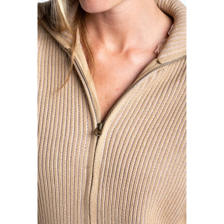 Campera Tejida Algodon Arena