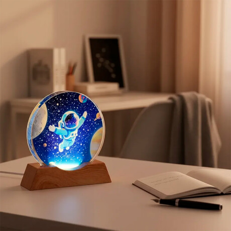 Lámpara Veladora 2D Varios Diseños Astronauta