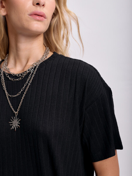 Remera oversize lanilla Negro