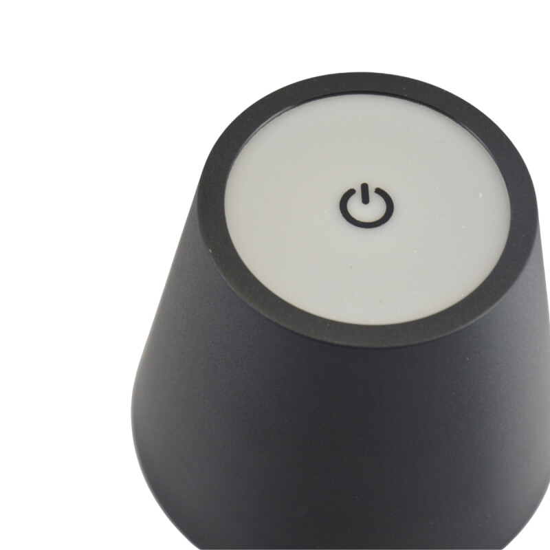 Lámpara de mesa led táctil NEGRO