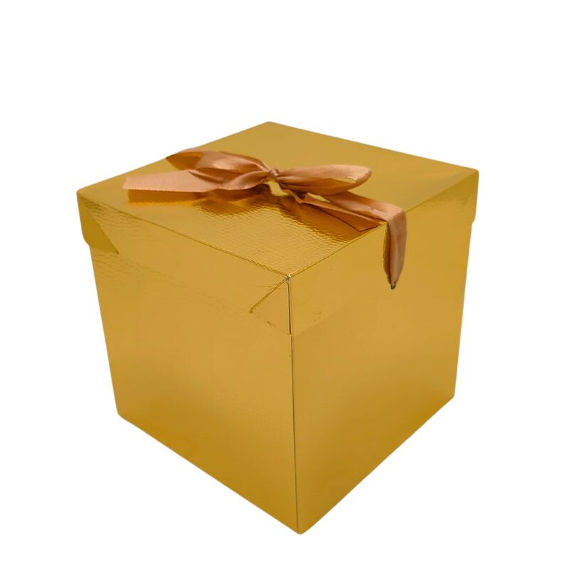 Caja de Regalo Grande Metalizada Dorado