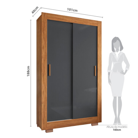 Ropero Duo 101 cm 2 Puertas Corredizas Ropero Duo 101 cm 2 Puertas Corredizas