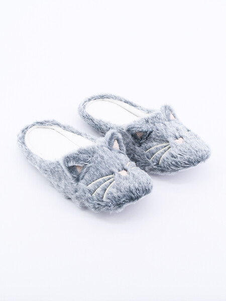 PANTUFLA CORIL GRIS OSCURO
