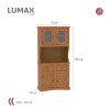 Cristalero Armario Lumax Aparador 4 puertas 2 cajones madera maciza Cristalero Armario Lumax Aparador 4 puertas 2 cajones madera maciza