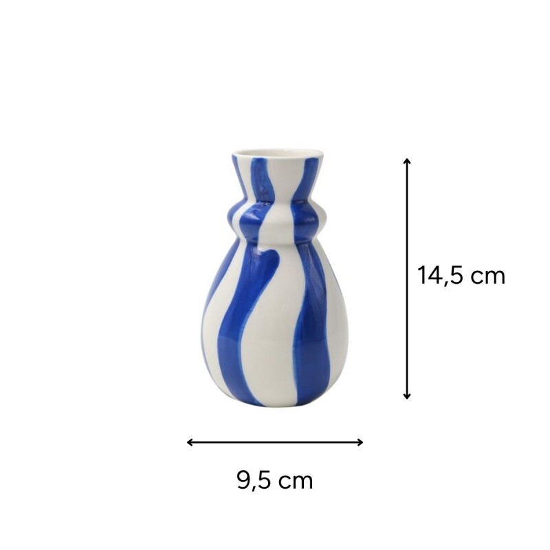 FL-CARO Florero De Cerámica Carolina Altura 15cm Que Rico - Bold&blue