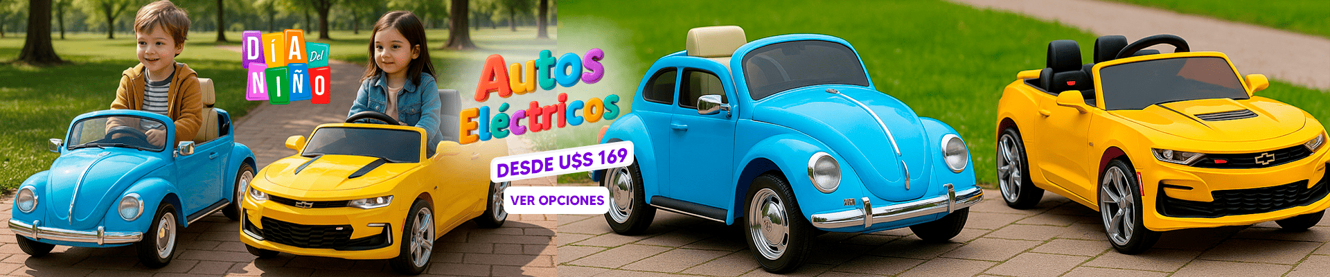 ¡Autos Eléctricos en oferta para Día del Niño!