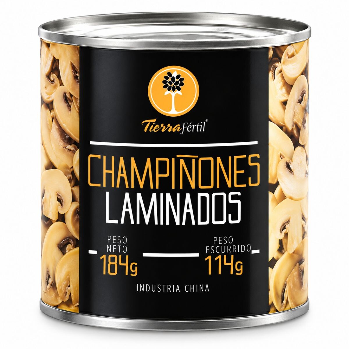 CHAMPIGNON LAMINADO LATA 184G TIERRA FERTIL 