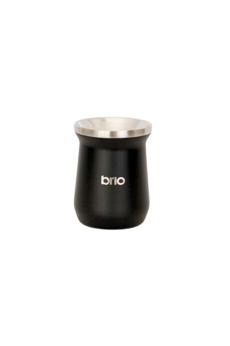 Mate De Acero Inoxidable brio Alto Diseño Clásico Negro