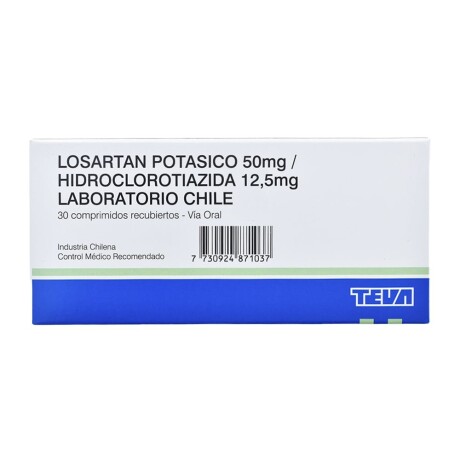 Losartan 50 + hidroclorotiazida 12,5 mg x 30 comprimidos Losartan 50 + hidroclorotiazida 12,5 mg x 30 comprimidos