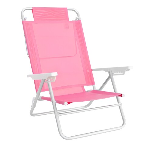 Reposera Silla Playa Reposera Aluminio Mor Summer - Color Rosa 6 Posiiciones Reposera Silla Playa Reposera Aluminio Mor Summer - Color Rosa 6 Posiiciones