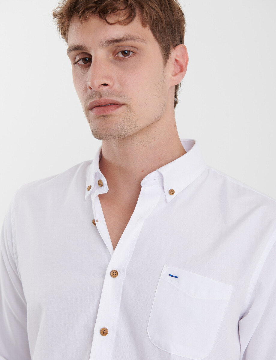 012587 CAMISA HARRINGTON LABEL Blanco