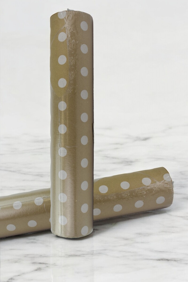 Papel regalo bobina 60 cm. x 100 mts - WHITE DOTS 