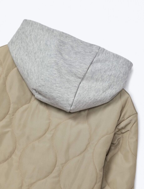 CAMPERA INFANTIL CON TEXTURA BEIGE