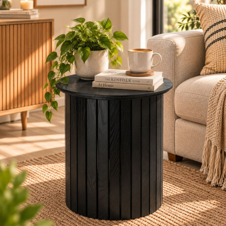 Mesa ratona de madera negra Mesa ratona de madera negra