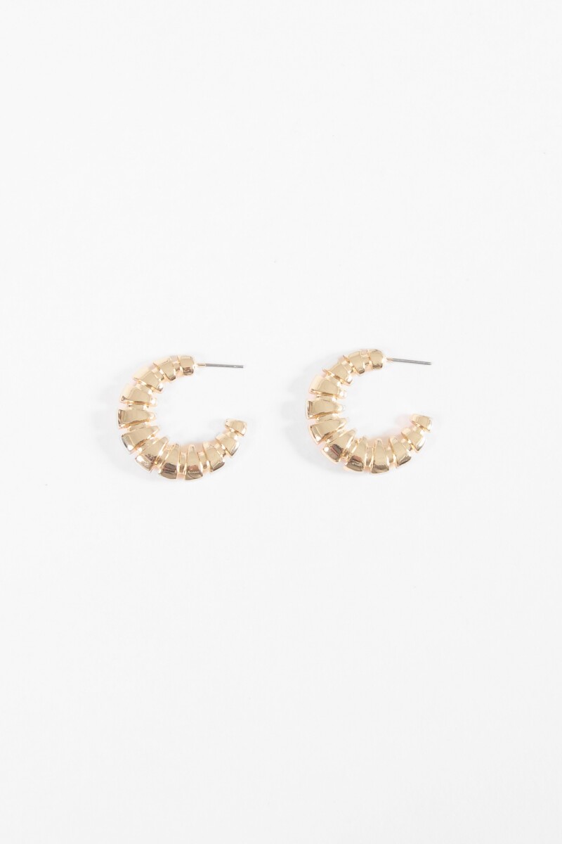 Aros gruesos geometric dorado