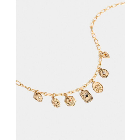 Collar Corto De Metal Dorado