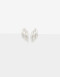 Aros Colgantes Cortos Metal Aros Colgantes Chunky Torzados - Plateado Rodio