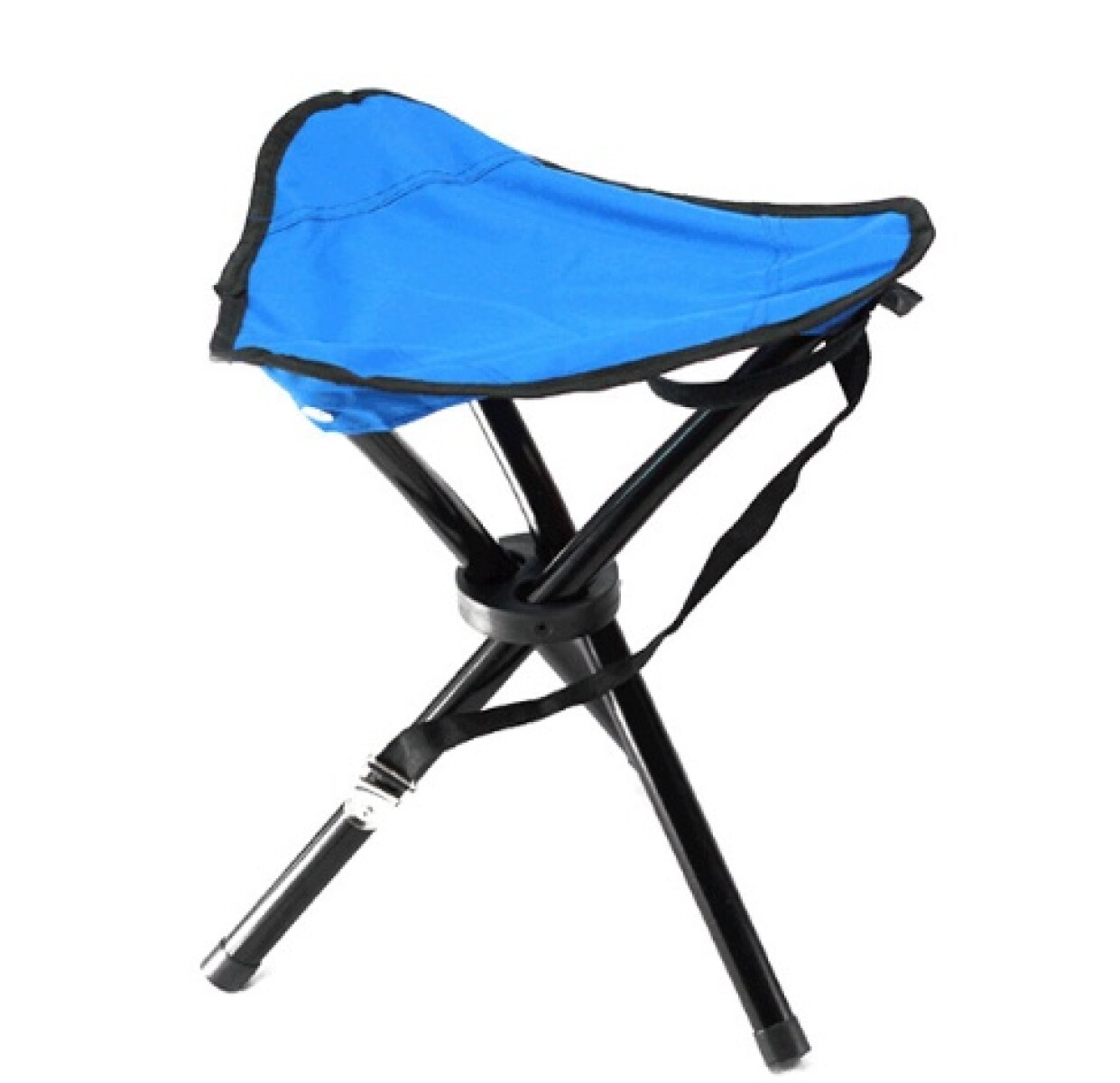 Banco Plegable Trípode De Aluminio Para Camping - Azul 