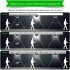 Set 3 Focos Led Solares Sensor Movimiento Exteriores IP65 Ax Set 3 Focos Led Solares Sensor Movimiento Exteriores IP65 Ax