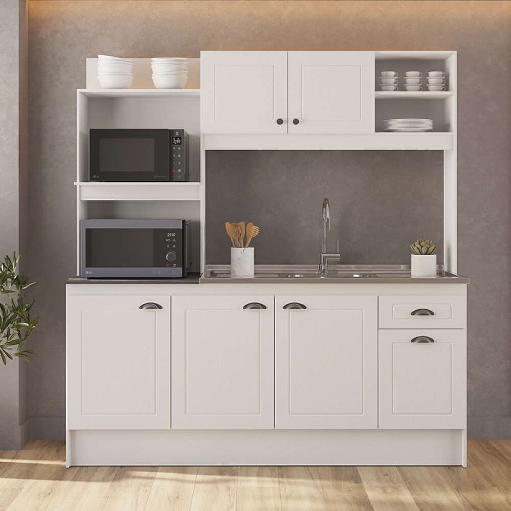 MUEBLE DE COCINA KIT LÍNEA AMERICANA 6 PUERTAS 1 CAJÓN MUEBLE DE COCINA KIT LÍNEA AMERICANA 6 PUERTAS 1 CAJÓN