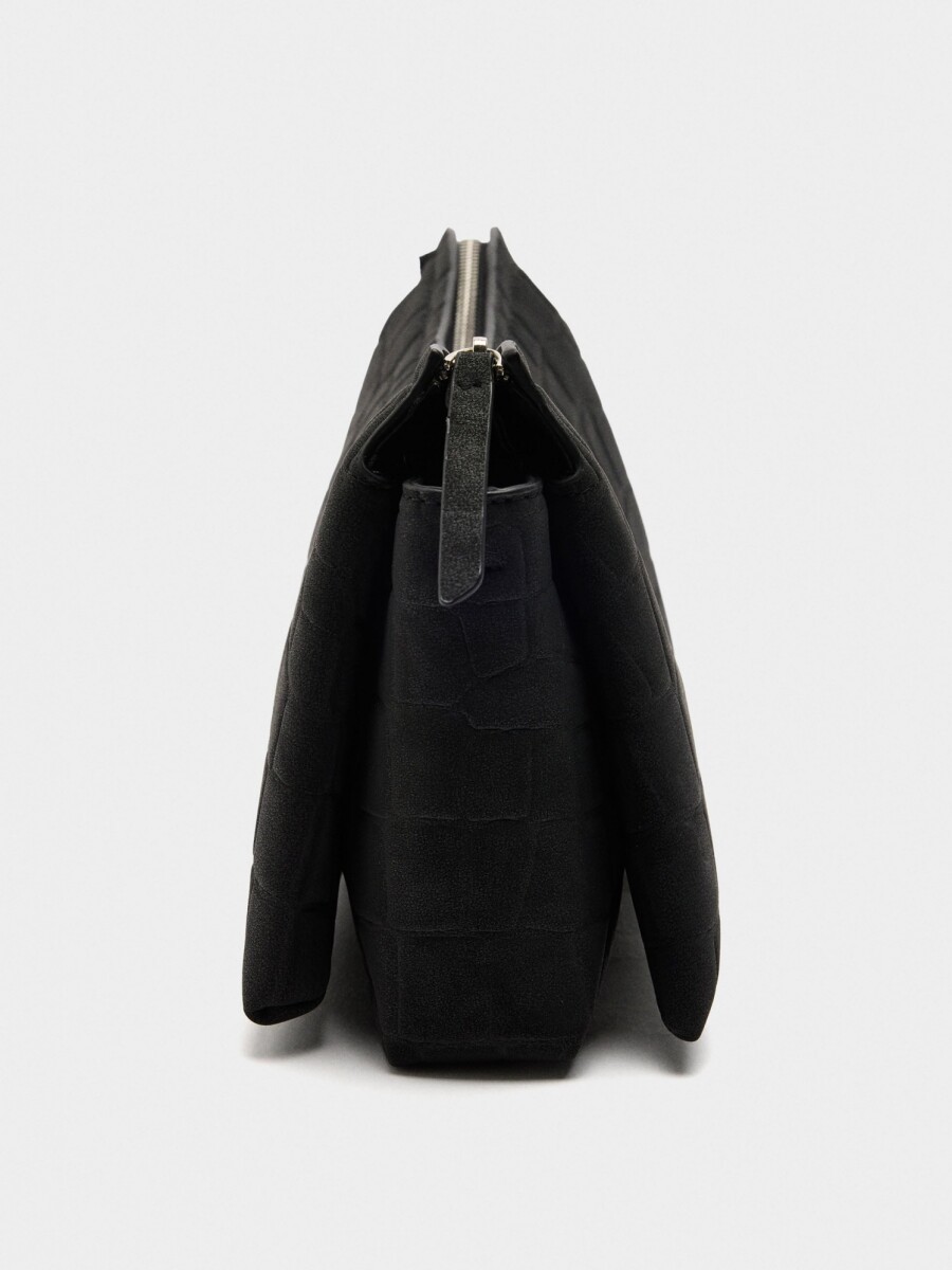 Bolso Bandolera Grabado Animal negro