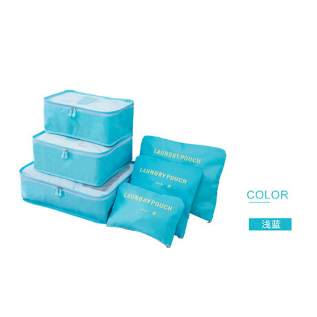 Set de 6 Bolsas Organizadoras para Viajes CELESTE