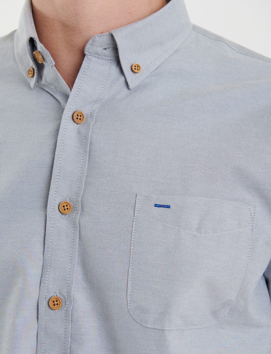 012587 CAMISA HARRINGTON LABEL Gris