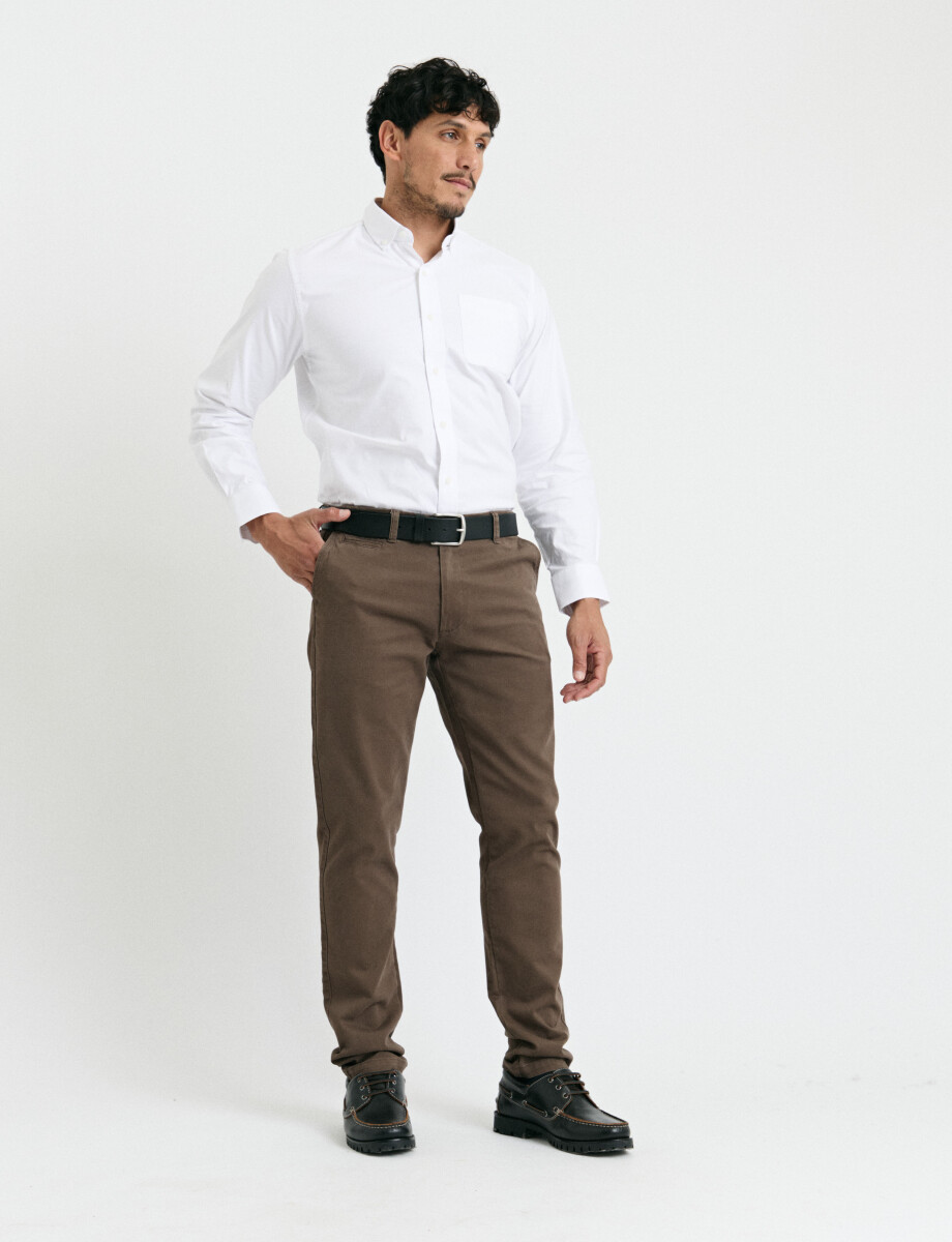 080422 PANTALÓN SPORT S/PINZAS HARRY Marron