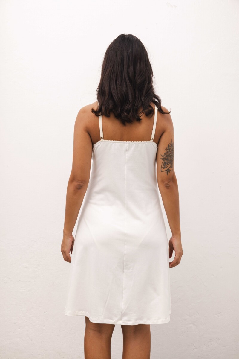 Camisón Maternal Rocío Algodón – Embarazo, Lactancia y Postparto Crema